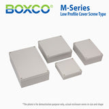 Boxco M-Series 180x180x100mm Plastic Enclosure, IP67, IK08, PC, Transparent Cover, Screw Type - PHOTO 1