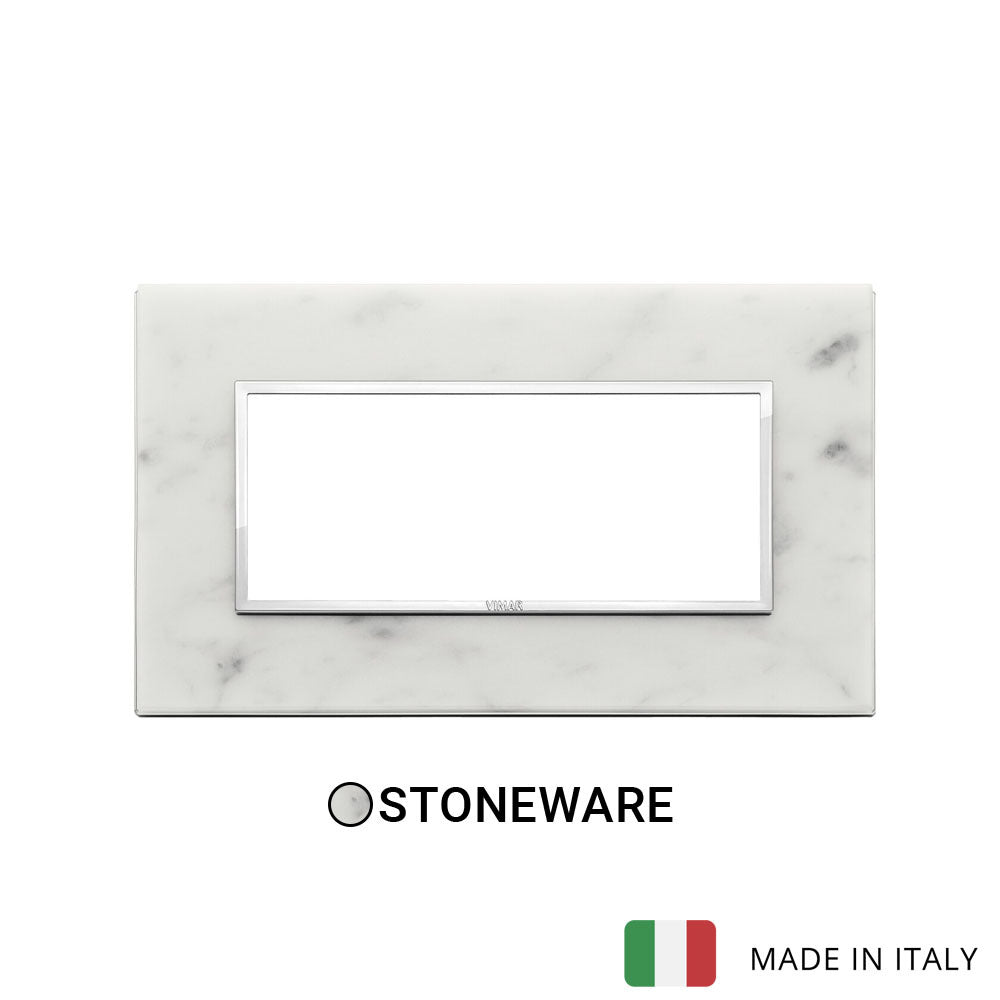 Vimar Eikon Evo Plate 5M Stone Carrara White