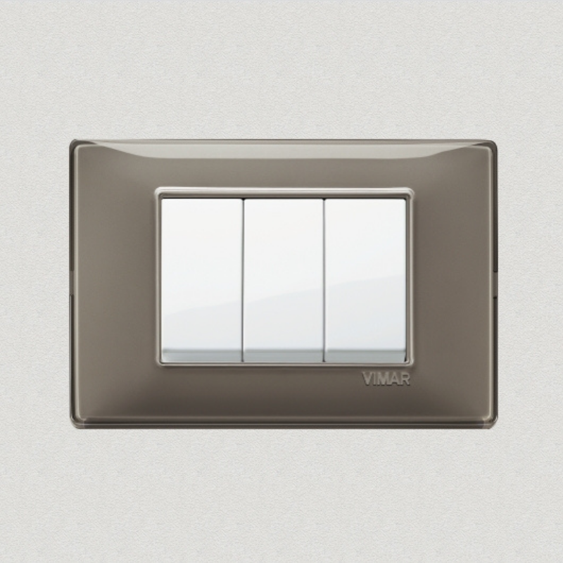 Vimar Plana Plastic 3 Gang Switch - Reflex Ash - 16A - PHOTO 8