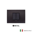Vimar Arke Metal 2 Gang switch - Matt Graphite - 16A