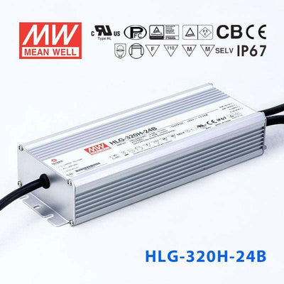 Mean Well HLG-320H-24B Power Supply 320W 24V- Dimmable 13.34A