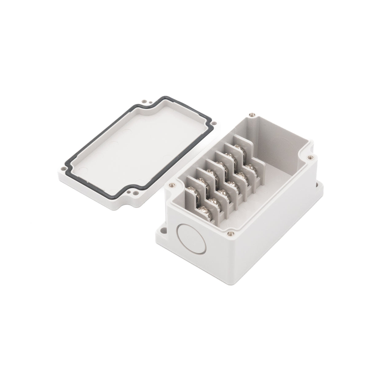 Boxco Terminal Box 6-pole 55x91x43mm, IP67, IK08, ABS, Grey Cover - PHOTO 2