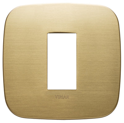 Vimar Arke Round Plate 1M Metal Brushed Brass