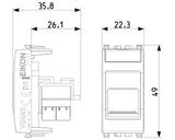 Eikon RJ45 Cat 6 UTP Outlet With Cover White - PHOTO 3