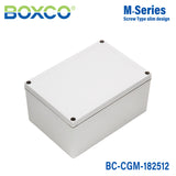 Boxco M-Series 180x255x125mm Plastic Enclosure, IP67, IK08, PC, Grey Cover, Screw Type