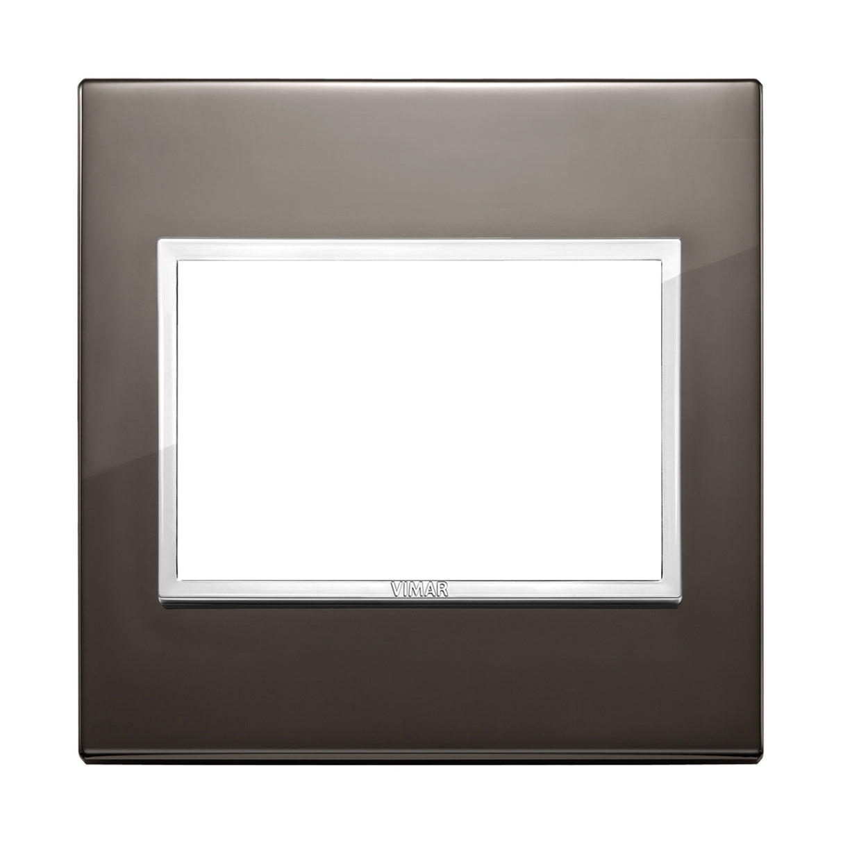 Vimar Eikon Evo Plate 3M Aluminium Black Sapphire
