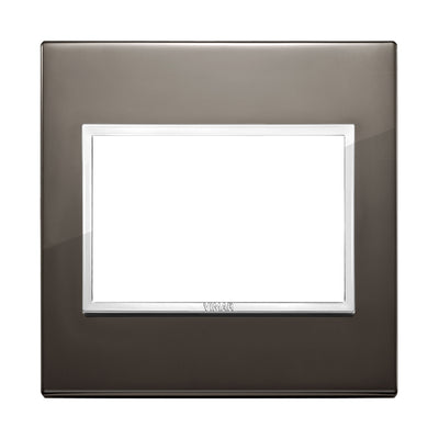 Vimar Eikon Evo Plate 3M Aluminium Black Sapphire