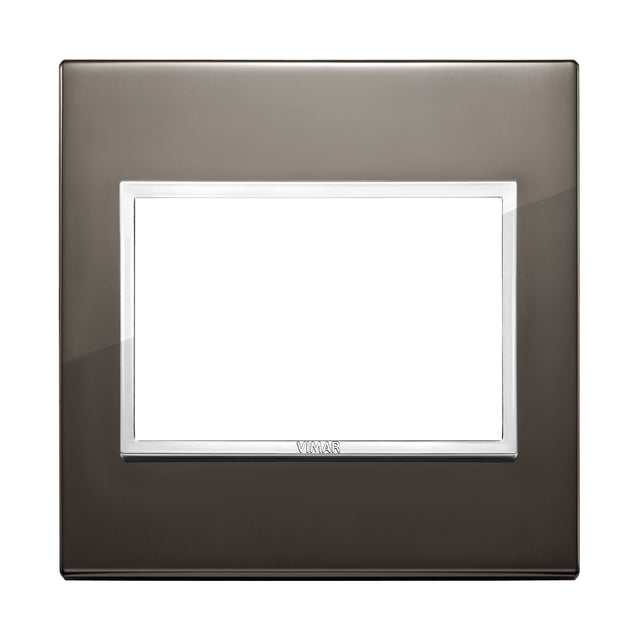Vimar Eikon Evo Plate 3M Aluminium Black Sapphire