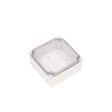Boxco M-Series 130x130x60mm Plastic Enclosure, IP67, IK08, ABS, Transparent Cover, Screw Type - PHOTO 1