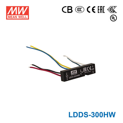 Mean Well LDDS-300HW DC/DC LED Driver CC 300mA - Step-down Wire Type