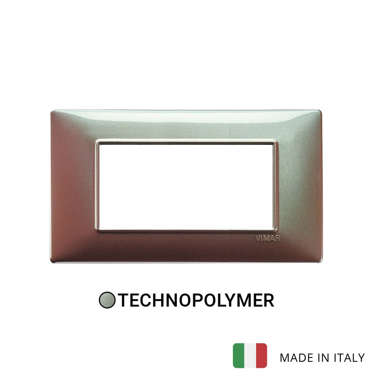 Vimar Plana Plate 4M Technopolymer Iridescent Brown