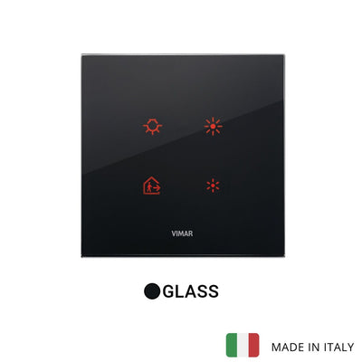 Vimar Eikon Tactil Plate 2M Crystal Black Diamond