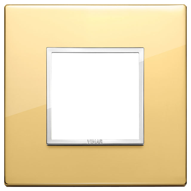 Vimar Eikon Evo Plate 2M Aluminium Polished Gold