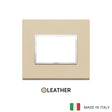 Vimar Eikon Evo Plate 3M Leather Cream