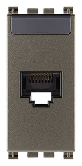 Arke RJ45 Cat 6 Netsafe UTP Outlet Aluminium