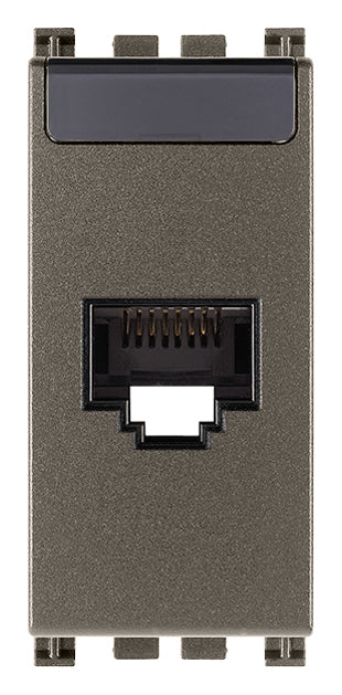 Arke RJ45 Cat 6 Netsafe UTP Outlet Aluminium
