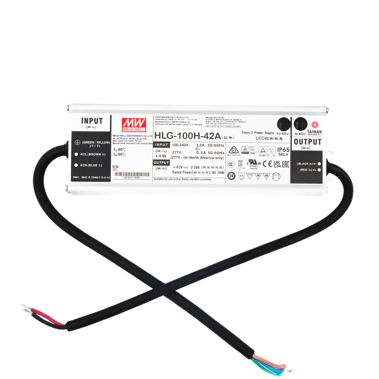 Mean Well HLG-100H-42A Power Supply 100W 42V - Adjustable 2.28A - PHOTO 1