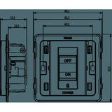 Arke 2P 45A 1-Way Cooker Switch 3M White - PHOTO 3