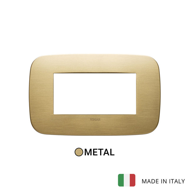 Vimar Arke Round Plate 4M Metal Brushed Brass