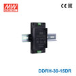 Mean Well DDRH-30-15DR Ultra Wide Input DC-DC Converter, 30W 15V, Din Rail Type 2A