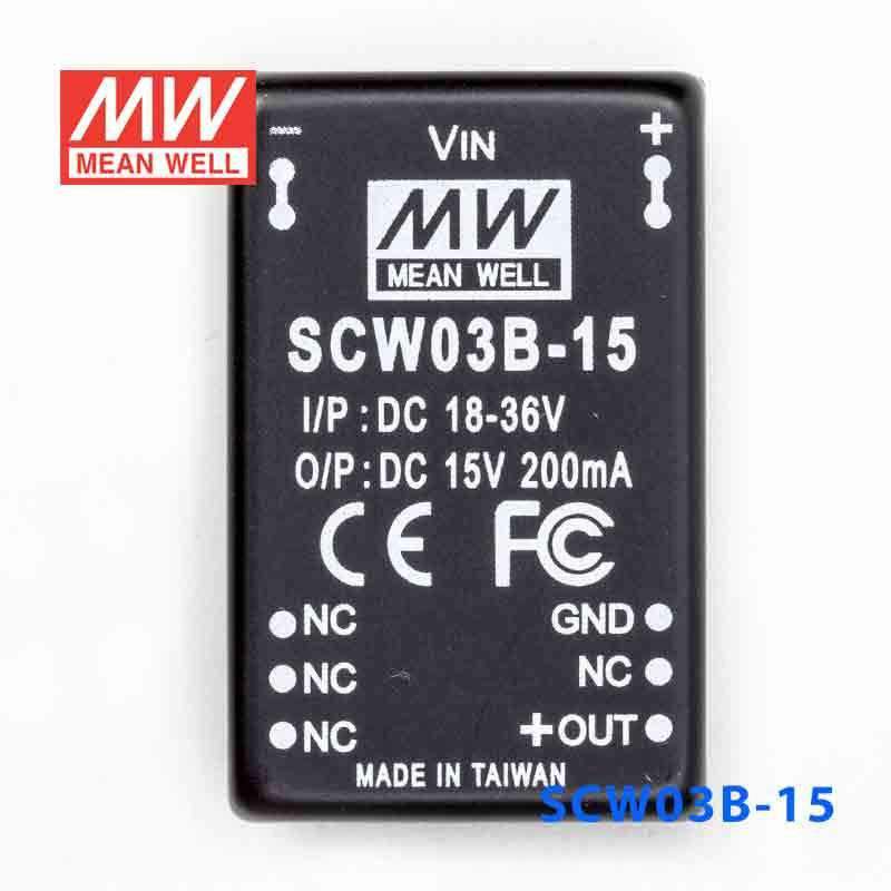 Mean Well SCW03B-15 DC-DC Converter - 3W 18~36V DC in 15V out - PHOTO 2