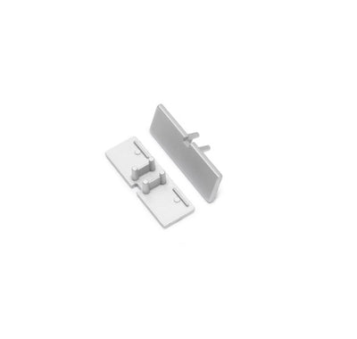 Archilight End Cap for SPINA LED Extrusion - With Wiring Holes - Silver