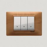 Vimar Plana Wood 3 Gang Switch - Wood Pear Tree - 16A - PHOTO 11