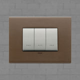 Vimar Eikon Metal 3 Gang Switch - Dark Bronze - 16A - PHOTO 3