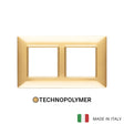 Vimar Plana Plate 4M(2+2) 57mm Technopolymer Polished Gold