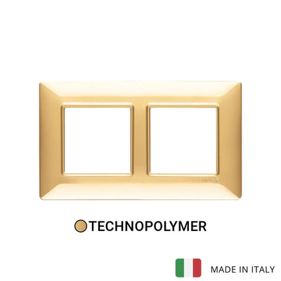 Vimar Plana Plate 4M(2+2) 57mm Technopolymer Polished Gold
