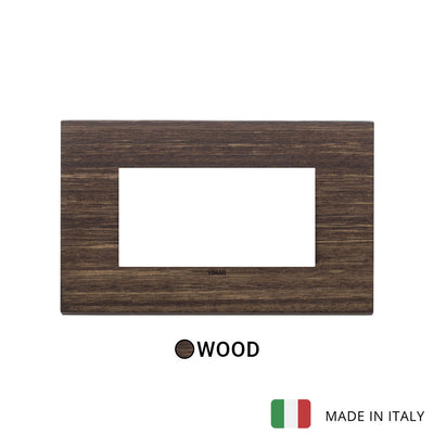 Vimar Eikon Exe Plate 4M Wood Eucalyptus