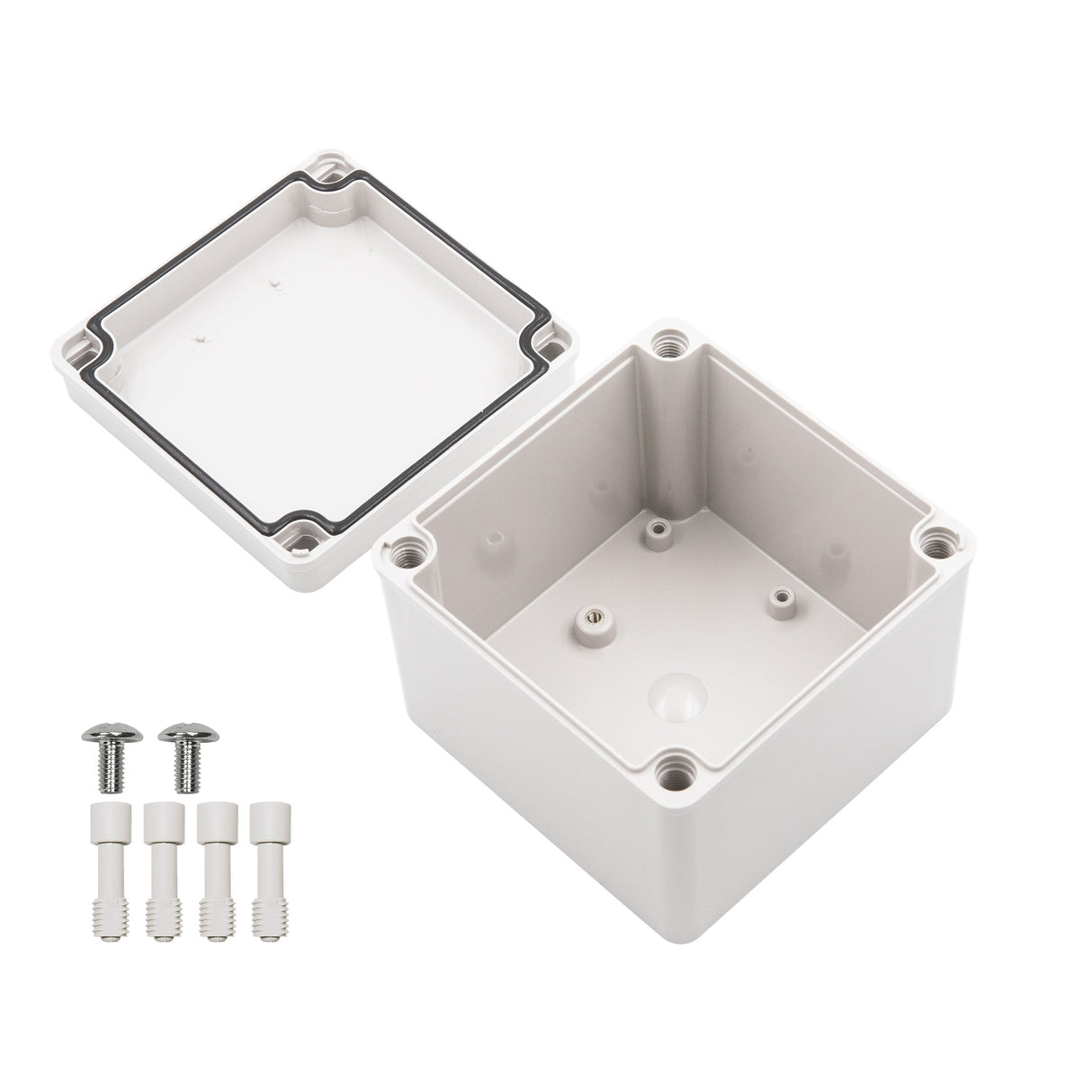 Boxco S-Series 125x125x100mm Plastic Enclosure, IP67, IK08, ABS, Grey Cover, Screw Type - PHOTO 3