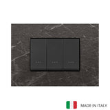 Vimar Eikon Marble 3 Gang Switch - Black Marquina - 16A - PHOTO 13