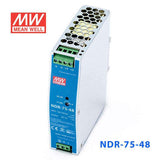 Mean Well NDR-75-48 Single Output Industrial Power Supply 75W 48V 1.6A - DIN Rail - PHOTO 1