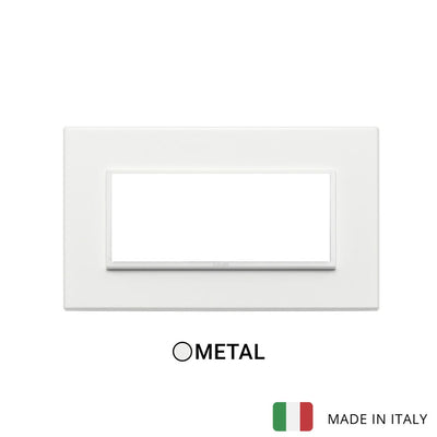 Vimar Eikon Evo Plate 5M Aluminium Total White