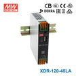 Mean Well XDR-120-48LA High-End Ultra Slim Industrial Din Rail Power Supply 120W 48V with Lever Actuated Connector 2.5A