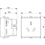 Vimar Plana 2P+E 10A Australian Sicury Outlet White - PHOTO 3