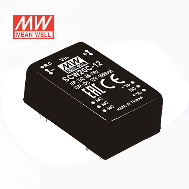 Mean Well SCW20C-05 DC-DC Converter - 20W 36~75V DC in 5V out 4A