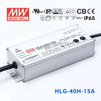Mean Well HLG-40H-15A Power Supply 40W 15V - Adjustable 2.67A