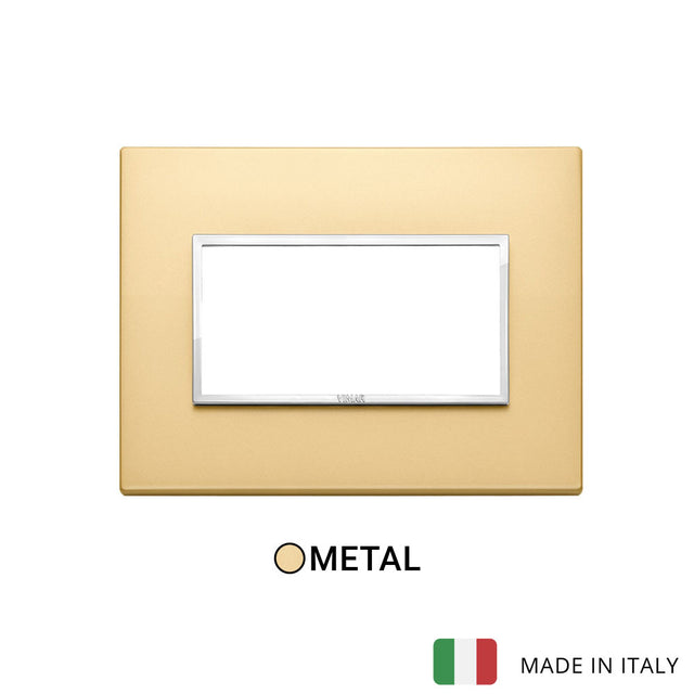 Vimar Eikon Evo Plate 4M Aluminium Satin Gold