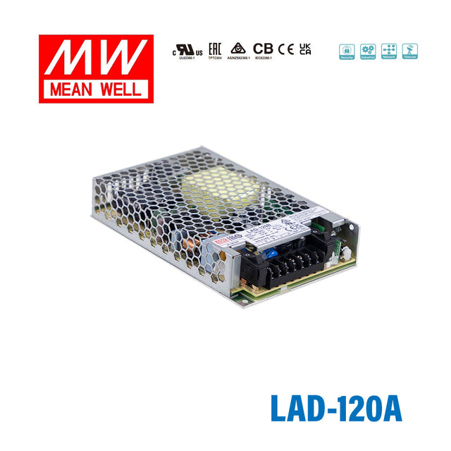 Mean Well LAD-120A Security/Fire Alarm PSU with Battery Charger/UPS, 120W, 13.8V