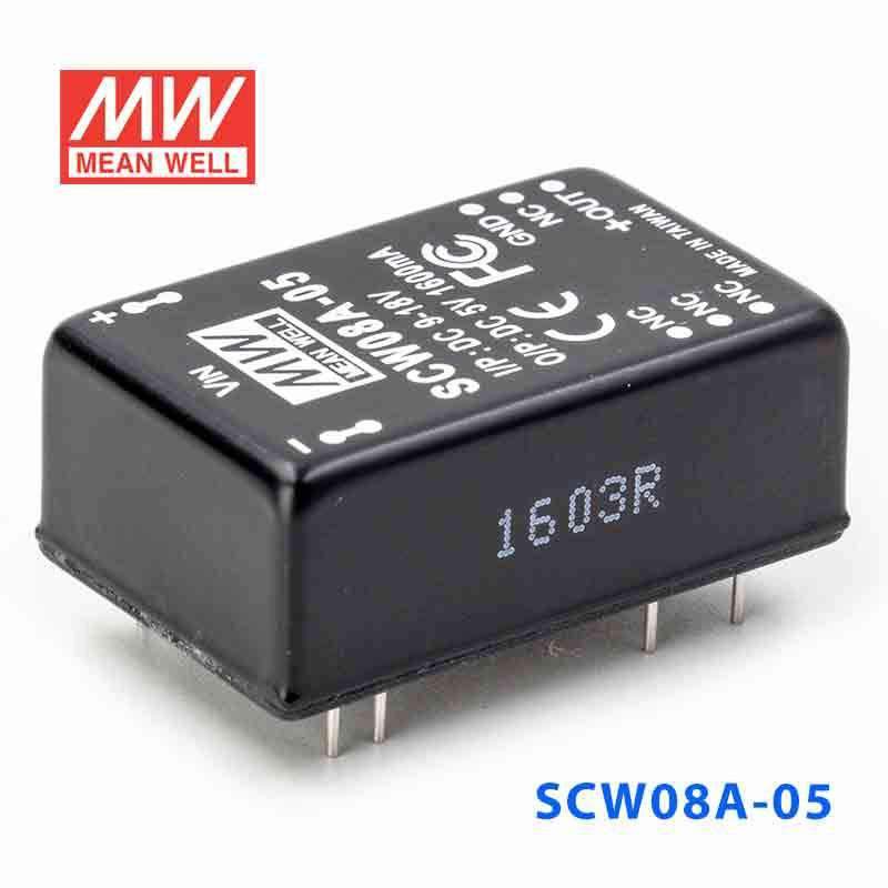 Mean Well SCW08A-05 DC-DC Converter - 8W 9~18V DC in 5V out 1.6A - PHOTO 1