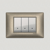 Vimar Plana Metal 3 Gang Switch - Brushed Aluminum - 16A - PHOTO 12