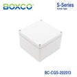 Boxco S-Series 200x200x130mm Plastic Enclosure, IP67, IK08, PC, Grey Cover, Screw Type