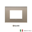 Vimar Eikon Exe Plate 3M Mirror Glass Opal Brown