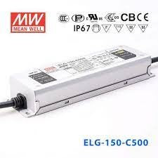 Mean Well ELG-150-C500D2 AC-DC Single output LED Driver (CC) with PFC