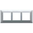 Vimar Plana Plate 6M Technopolymer Matt Silver
