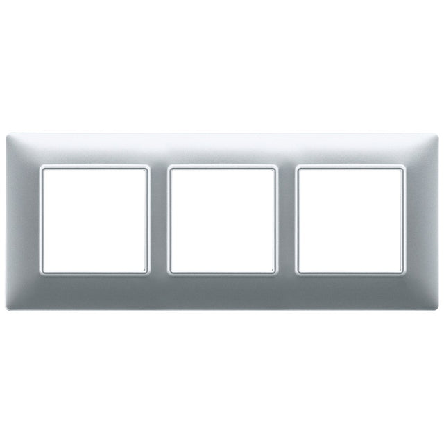 Vimar Plana Plate 6M Technopolymer Matt Silver