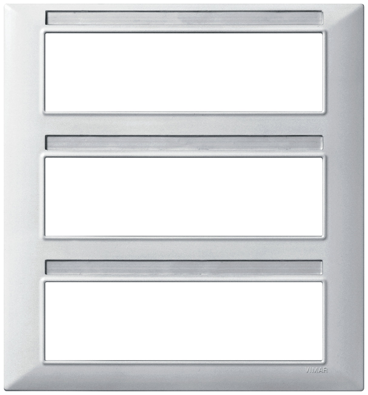 Vimar Plana Plate 21M Technopolymer Matt Silver
