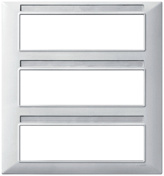 Vimar Plana Plate 21M Technopolymer Matt Silver